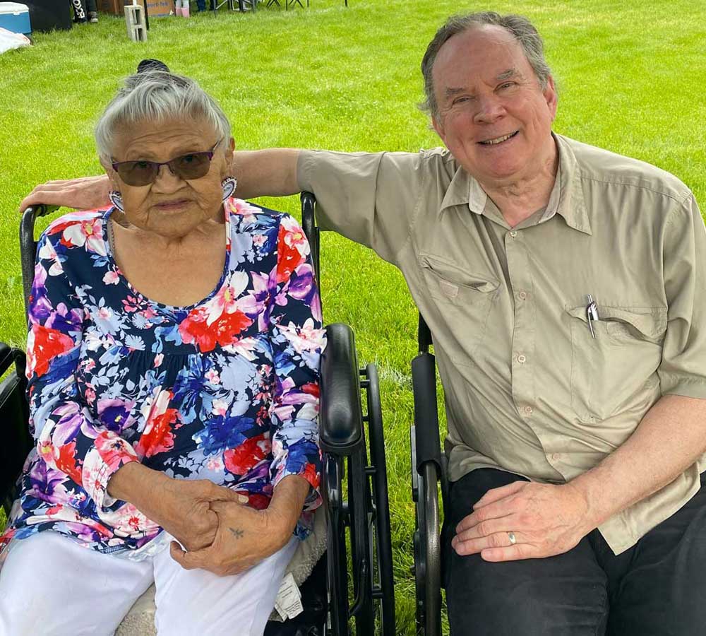 David Edward Walker and his friend and kala, Kussamwhy Levina Wilkins (Yakama-Wentachapam)